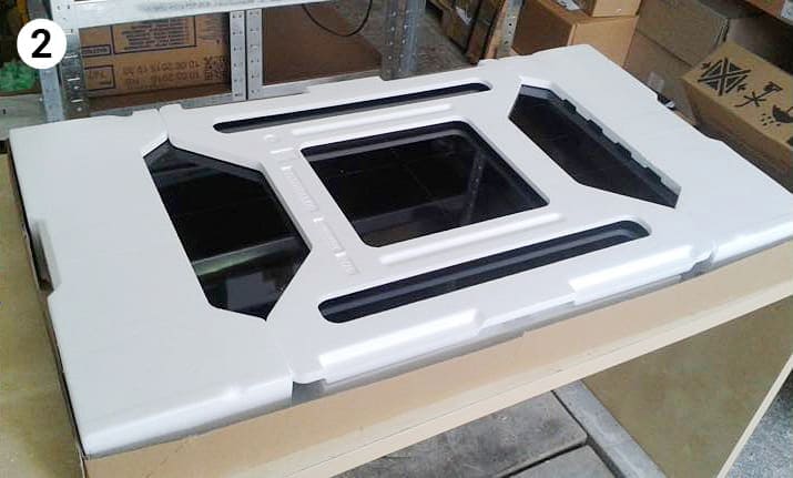 cooking plate wrapped in styrofoam